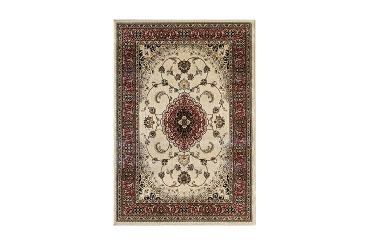 Matto Salerno Norsunluu/Tummanpunainen 200x300 - D-sign - Wilton-matto - Kuviollinen matto & värikäs matto