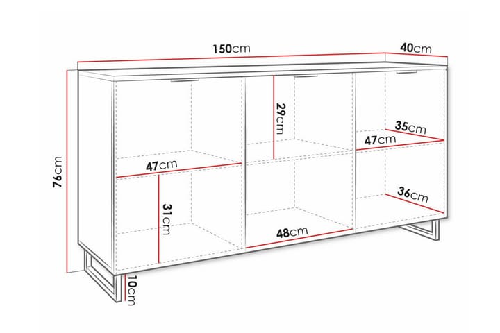 Lastenkaappi Galbally 150x76 cm - Valkoinen - Huonekalut - Lasten kalusteet - Lastenhuoneen säilytys - Lasten kaappi