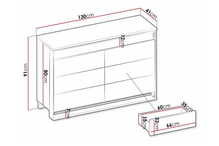 Lastenkaappi Rathmore 130x91 cm - Musta - Huonekalut - Lasten kalusteet - Lastenhuoneen säilytys - Lasten kaappi