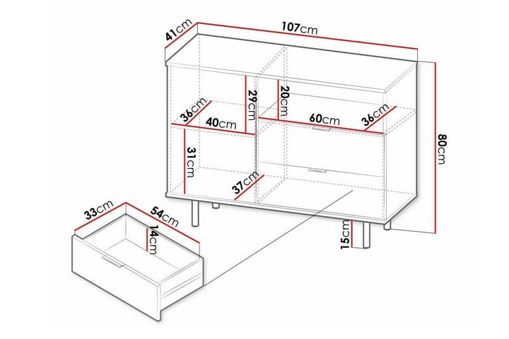 Lastenkaappi Staffin 107x80 cm - Musta - Huonekalut - Lasten kalusteet - Lastenhuoneen säilytys - Lasten kaappi