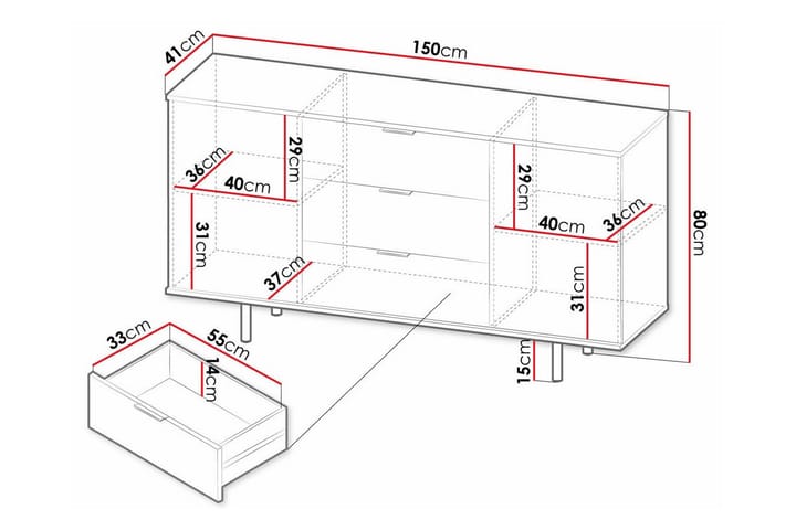 Lastenkaappi Staffin 150x80 cm - Musta - Huonekalut - Lasten kalusteet - Lastenhuoneen säilytys - Lasten kaappi