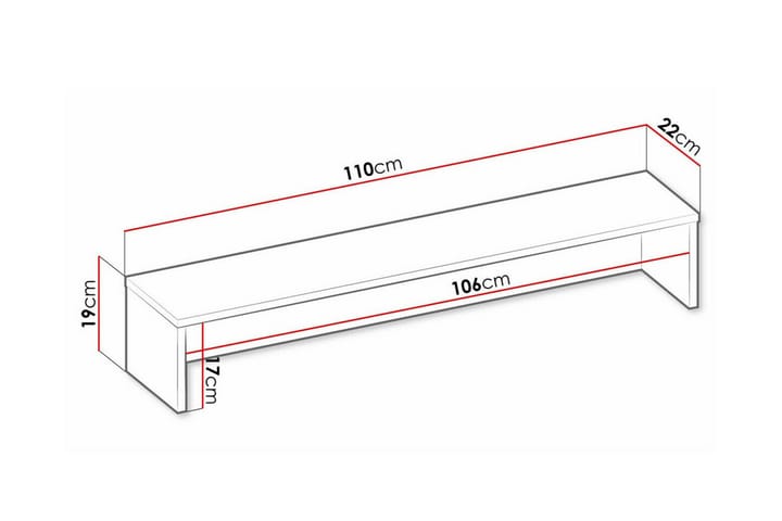 Lasten hylly Rathmore 110 cm - Tummanharmaa - Huonekalut - Lasten kalusteet - Lastenhuoneen säilytys - Lastenhuoneen hylly - Kirjahylly lastenhuoneeseen