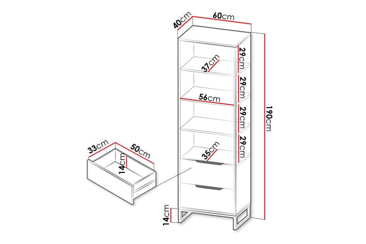 Lasten hylly Staffin 60 cm - Valkoinen - Huonekalut - Lasten kalusteet - Lastenhuoneen säilytys - Lastenhuoneen hylly - Kirjahylly lastenhuoneeseen