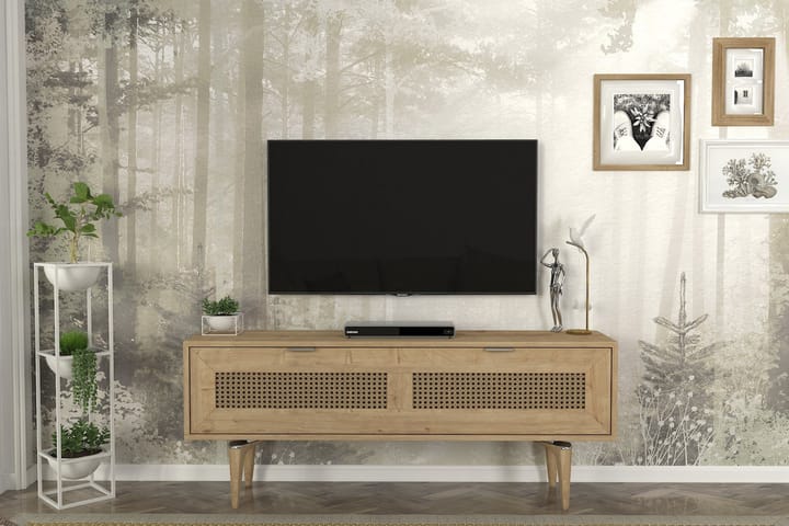 Sirona tv-taso 140x29,6 cm ruskea - Hanah Home - Huonekalut - TV- & Mediakalusteet - Tv taso & Mediataso