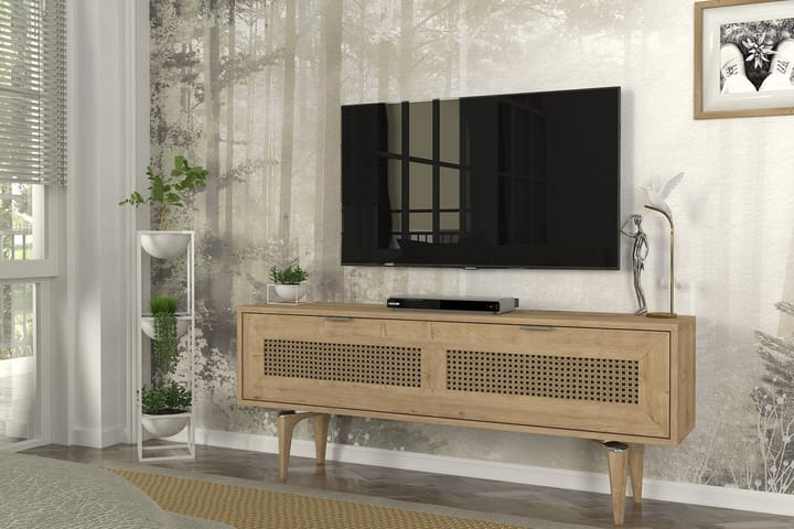 Sirona tv-taso 140x29,6 cm ruskea - Hanah Home - Huonekalut - TV- & Mediakalusteet - Tv taso & Mediataso