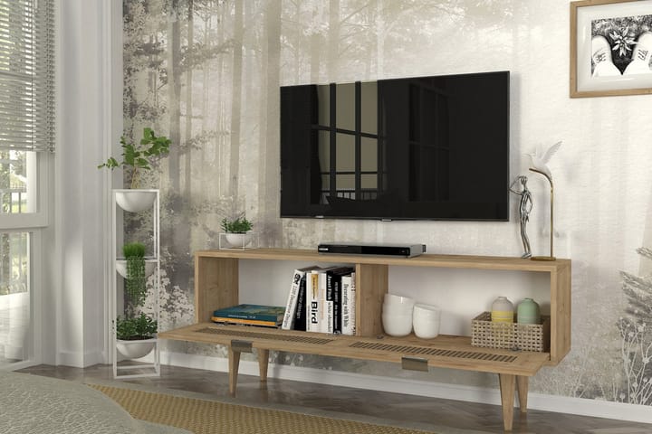 Sirona tv-taso 140x29,6 cm ruskea - Hanah Home - Huonekalut - TV- & Mediakalusteet - Tv taso & Mediataso