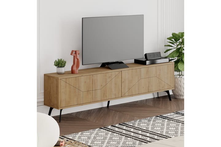 Dune tv-taso 180x29,6 cm ruskea - Hanah Home - Huonekalut - TV- & Mediakalusteet - Tv taso & Mediataso