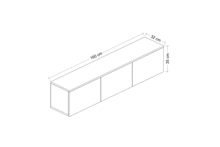 Neon tv-taso 160x32 cm tummansininen - Hanah Home - Huonekalut - TV- & Mediakalusteet - Tv taso & Mediataso