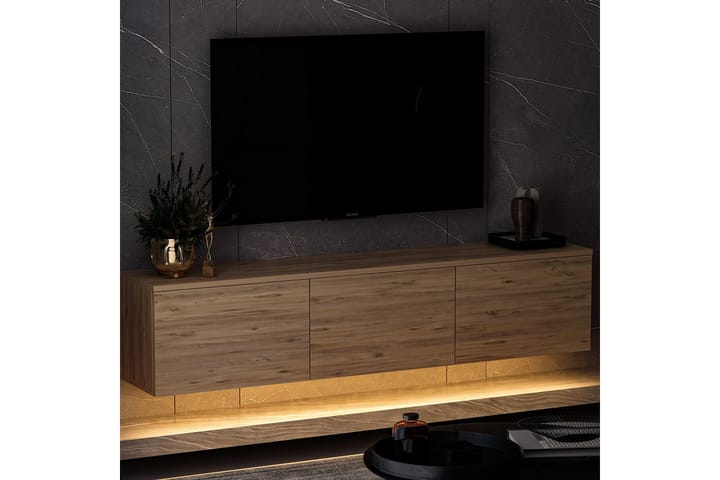 Neon tv-taso 160x32 cm tummansininen - Hanah Home - Huonekalut - TV- & Mediakalusteet - Tv taso & Mediataso