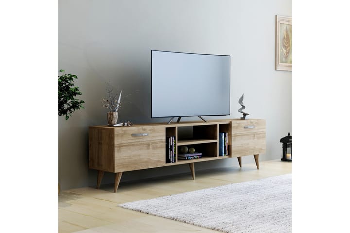 Rudy tv-taso 180x29,6 cm ruskea - Hanah Home - Huonekalut - TV- & Mediakalusteet - Tv taso & Mediataso