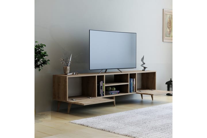 Rudy tv-taso 180x29,6 cm ruskea - Hanah Home - Huonekalut - TV- & Mediakalusteet - Tv taso & Mediataso