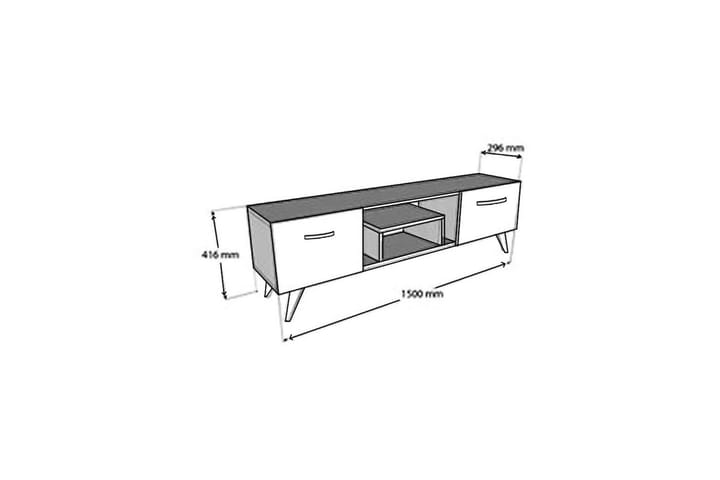 Irma tv-taso 150x29,6 cm ruskea - Hanah Home - Huonekalut - TV- & Mediakalusteet - Tv taso & Mediataso