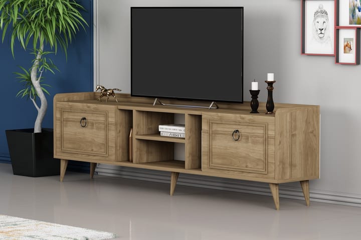 Rudy tv-taso 180x35 cm ruskea - Hanah Home - Huonekalut - TV- & Mediakalusteet - Tv taso & Mediataso