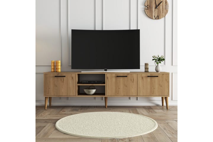 Essexa tv-taso 180x35 cm ruskea - Hanah Home - Huonekalut - TV- & Mediakalusteet - Tv taso & Mediataso