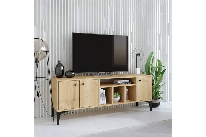 Luna tv-taso 150x40 cm ruskea - Hanah Home - Huonekalut - TV- & Mediakalusteet - Tv taso & Mediataso