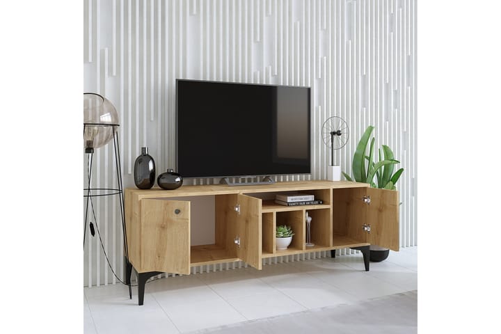 Luna tv-taso 150x40 cm ruskea - Hanah Home - Huonekalut - TV- & Mediakalusteet - Tv taso & Mediataso