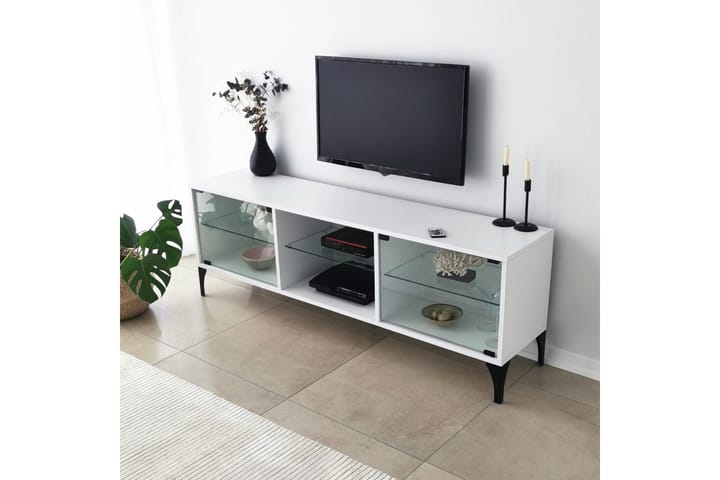 Kashiwa tv-taso 160x35 cm valkoinen - Hanah Home - Huonekalut - TV- & Mediakalusteet - Tv taso & Mediataso