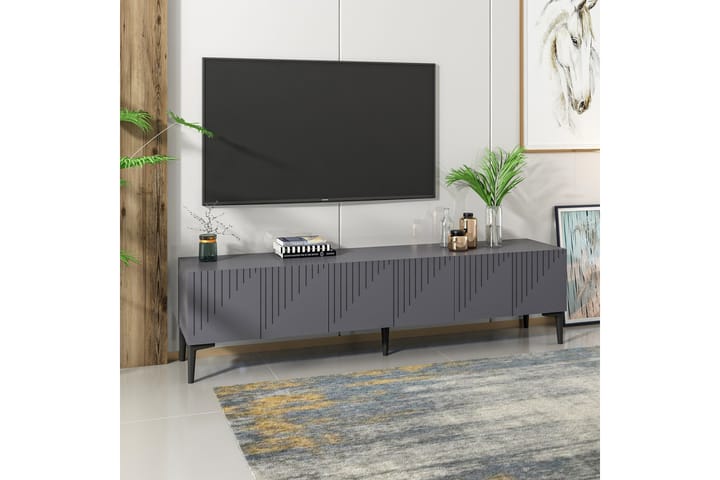 Artemis tv-taso 180x37 cm musta - Hanah Home - Huonekalut - TV- & Mediakalusteet - Tv taso & Mediataso