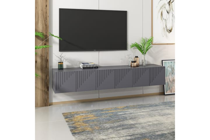 Artemis tv-taso 180x37 cm musta - Hanah Home - Huonekalut - TV- & Mediakalusteet - Tv taso & Mediataso