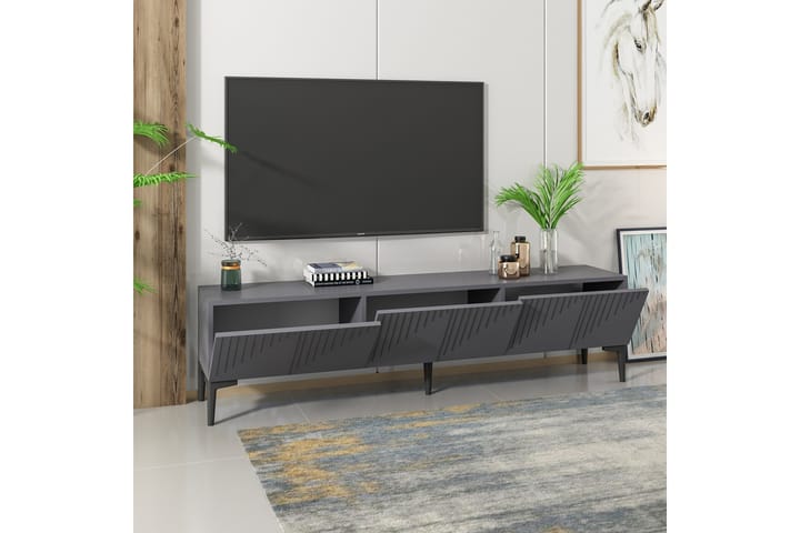 Artemis tv-taso 180x37 cm musta - Hanah Home - Huonekalut - TV- & Mediakalusteet - Tv taso & Mediataso