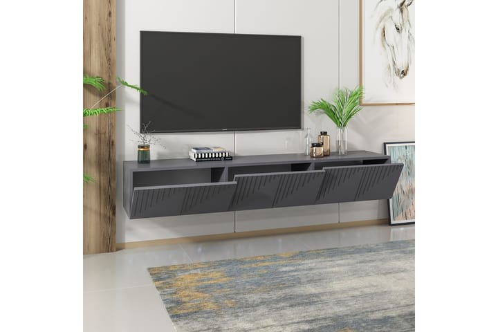 Artemis tv-taso 180x37 cm musta - Hanah Home - Huonekalut - TV- & Mediakalusteet - Tv taso & Mediataso