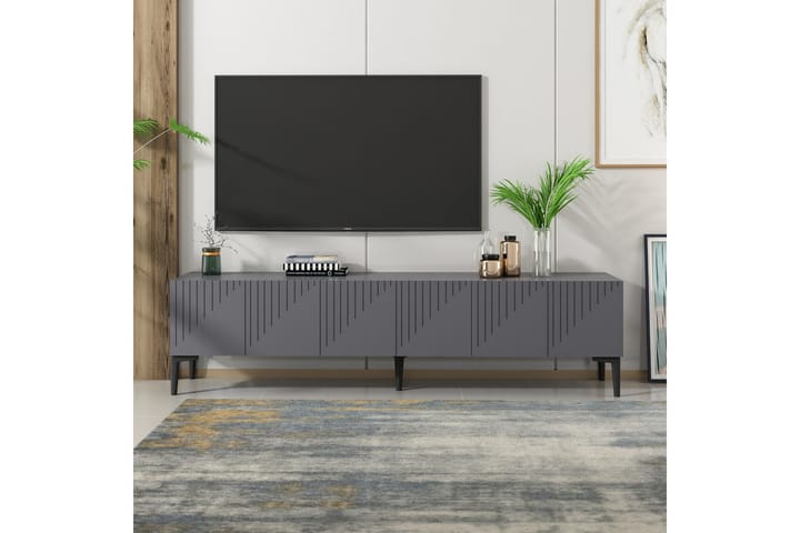 Artemis tv-taso 180x37 cm musta - Hanah Home - Huonekalut - TV- & Mediakalusteet - Tv taso & Mediataso