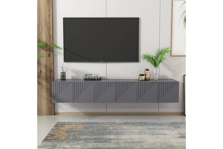 Artemis tv-taso 180x37 cm musta - Hanah Home - Huonekalut - TV- & Mediakalusteet - Tv taso & Mediataso