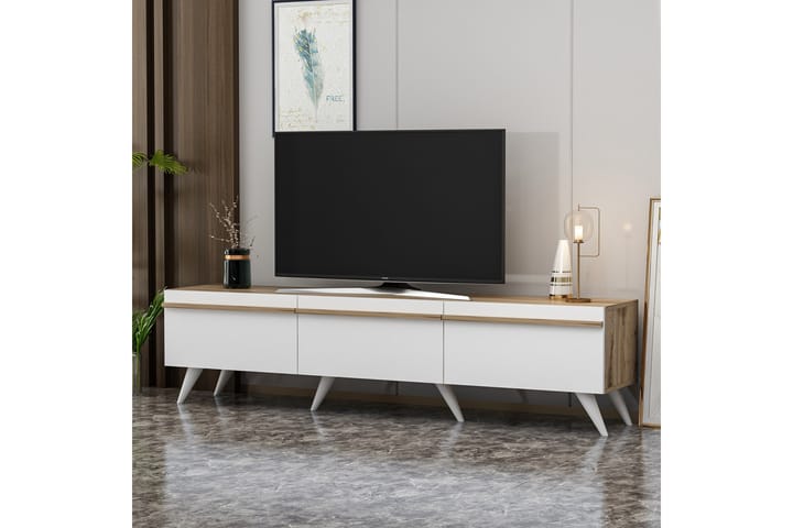 Valentina tv-taso 180x35 cm valkoinen - Hanah Home - Huonekalut - TV- & Mediakalusteet - Tv taso & Mediataso