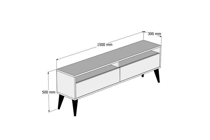 Bexheti Tv-taso 150 cm - Pähkinäpuu - Huonekalut - TV- & Mediakalusteet - Tv taso & Mediataso