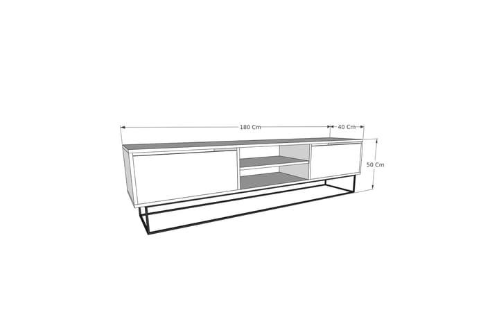 Escape Tv-taso 180 cm - Kulta/Marmori - Huonekalut - TV- & Mediakalusteet - Tv taso & Mediataso