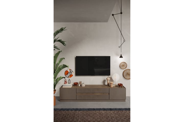 Fantasy TV-taso 205x40 cm - Ruskea - Huonekalut - TV- & Mediakalusteet - Tv taso & Mediataso