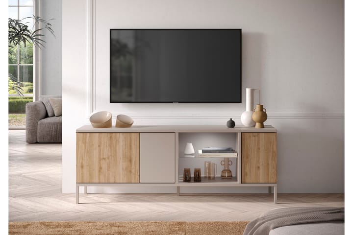 Gent TV-taso 160x43 cm - Harmaa/Ruskea - Huonekalut - TV- & Mediakalusteet - Tv taso & Mediataso