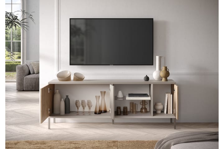 Gent TV-taso 160x43 cm - Harmaa/Ruskea - Huonekalut - TV- & Mediakalusteet - Tv taso & Mediataso