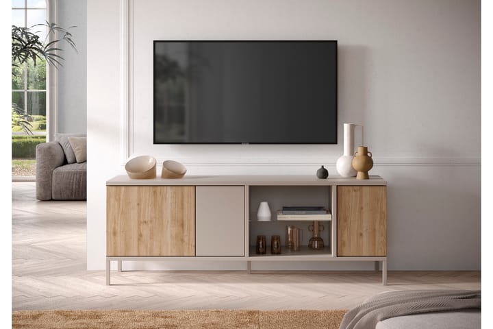 Gent TV-taso 160x43 cm - Harmaa/Ruskea - Huonekalut - TV- & Mediakalusteet - Tv taso & Mediataso