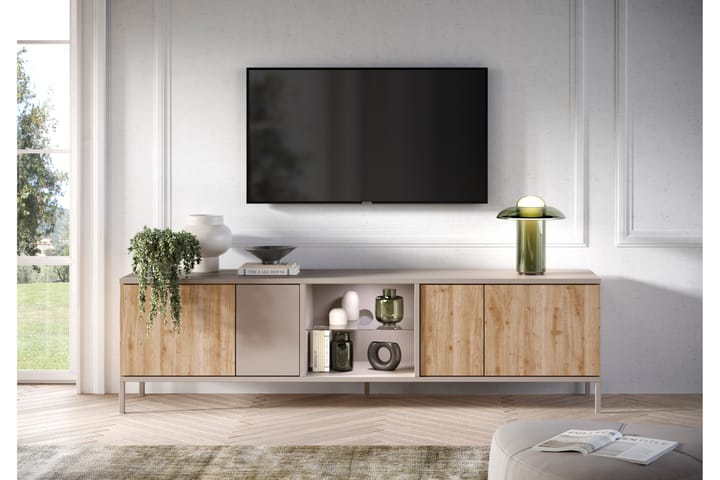 Gent TV-taso 210x43 cm - Ruskea - Huonekalut - TV- & Mediakalusteet - Tv taso & Mediataso