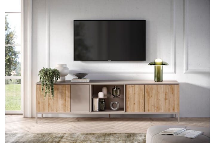 Gent TV-taso 210x43 cm - Ruskea - Huonekalut - TV- & Mediakalusteet - Tv taso & Mediataso