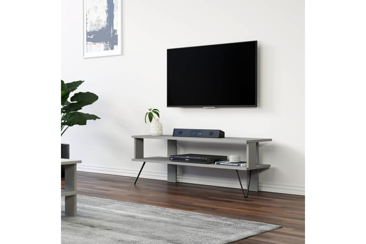 Greger TV-taso 120 cm - Harmaa - Huonekalut - TV- & Mediakalusteet - Tv taso & Mediataso