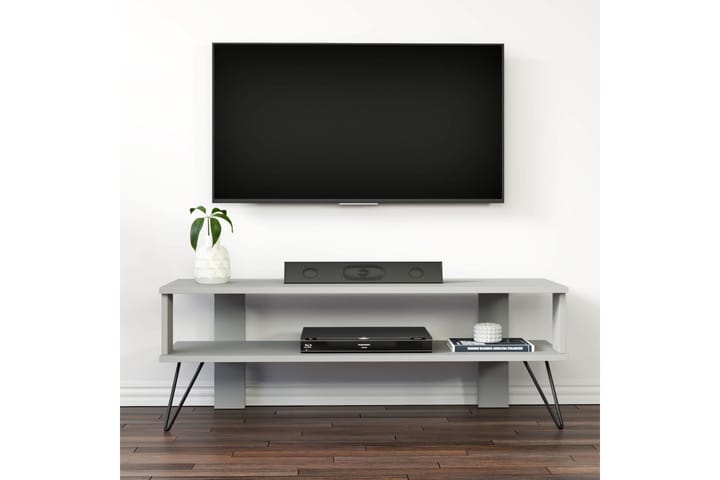 Greger TV-taso 120 cm - Harmaa - Huonekalut - TV- & Mediakalusteet - Tv taso & Mediataso