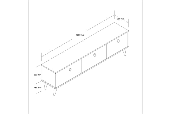 Hathorne Tv-taso 180 cm - Tammi - Huonekalut - TV- & Mediakalusteet - Tv taso & Mediataso