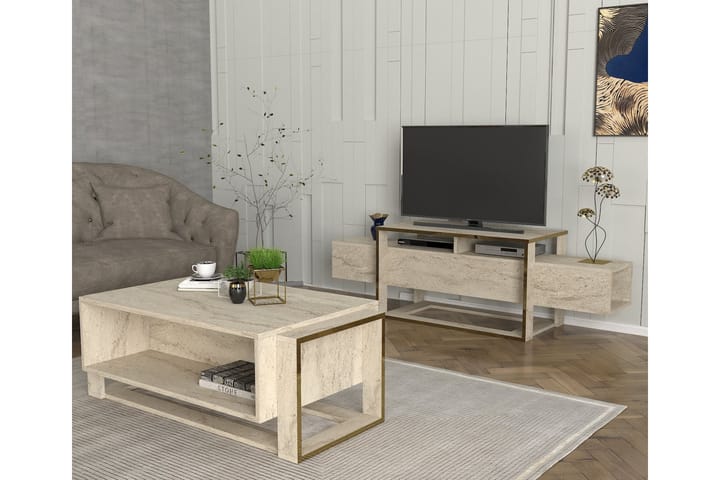 Herb Tv-taso 160 cm - Beige - Huonekalut - TV- & Mediakalusteet - Tv taso & Mediataso