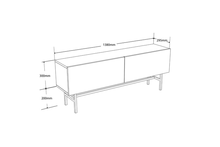 Hue Tv-taso 138 cm - Valkoinen - Huonekalut - TV- & Mediakalusteet - Tv taso & Mediataso