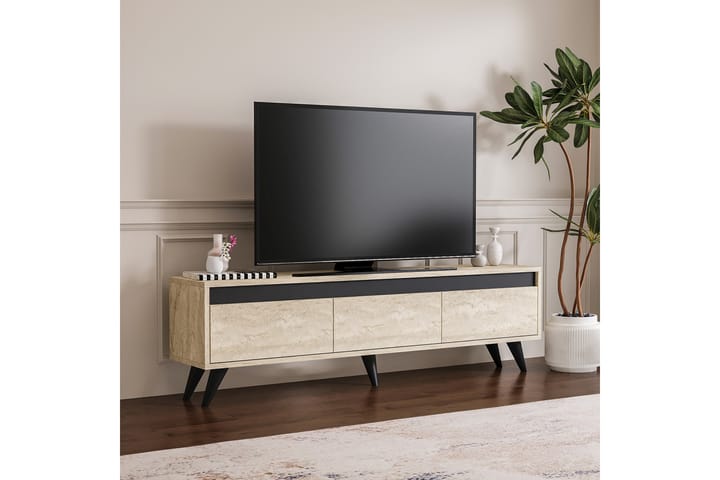 Hume Tv-taso 150 cm - Beige/Antrasiitti - Huonekalut - TV- & Mediakalusteet - Tv taso & Mediataso