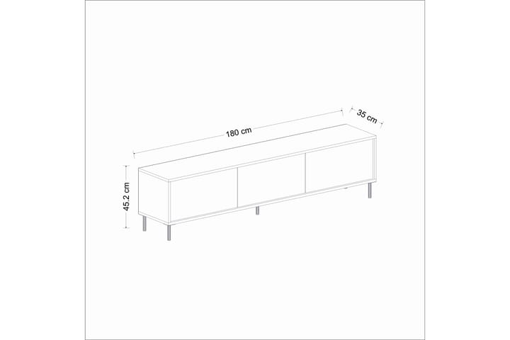 Imaj Tv-taso 180 cm - Valkoinen Marmori/Kulta - Huonekalut - TV- & Mediakalusteet - Tv taso & Mediataso