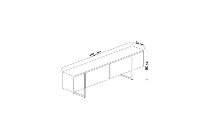 Luxe Tv-taso 180 cm - Antrasiitti/Hopea - Huonekalut - TV- & Mediakalusteet - Tv taso & Mediataso