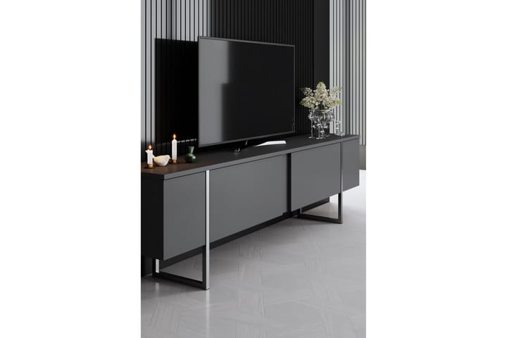 Luxe Tv-taso 180 cm - Antrasiitti/Hopea - Huonekalut - TV- & Mediakalusteet - Tv taso & Mediataso