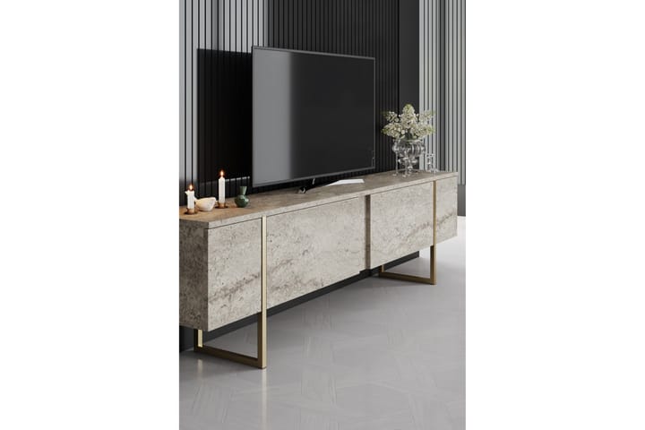 Luxe Tv-taso 180 cm - Beige/Kulta - Huonekalut - TV- & Mediakalusteet - Tv taso & Mediataso