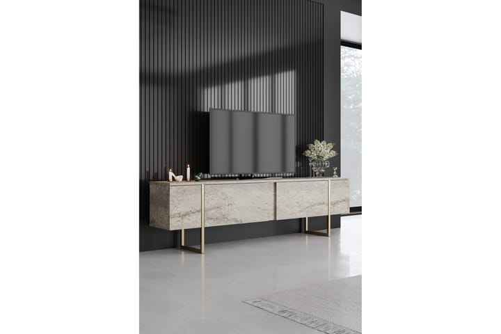 Luxe Tv-taso 180 cm - Beige/Kulta - Huonekalut - TV- & Mediakalusteet - Tv taso & Mediataso