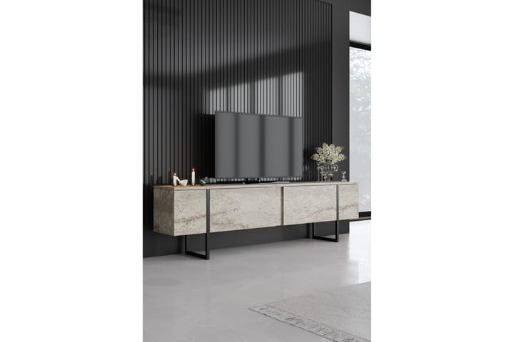 Luxe Tv-taso 180 cm - Beige/Musta - Huonekalut - TV- & Mediakalusteet - Tv taso & Mediataso