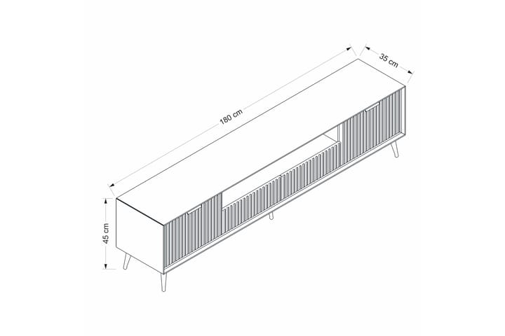 Luxe Tv-taso 180 cm - Hiekkakivi - Huonekalut - TV- & Mediakalusteet - Tv taso & Mediataso