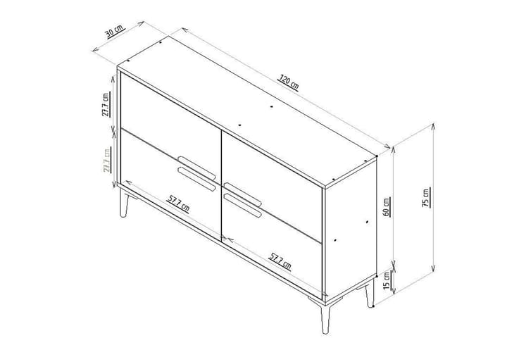 Patro Tv-taso 120 cm - Pähkinäpuu - Huonekalut - TV- & Mediakalusteet - Tv taso & Mediataso